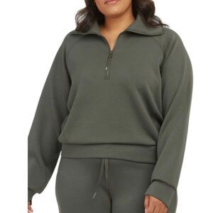 SPANX AirEssentials Half Zip - Dark Palm 3X